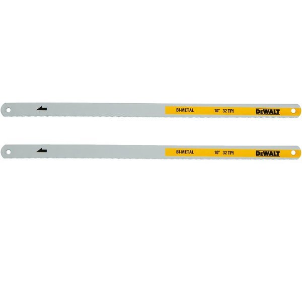 Stanley DeWalt 10 in. Bi-Metal Hacksaw Blades 32 TPI 2 pk DWHT20550